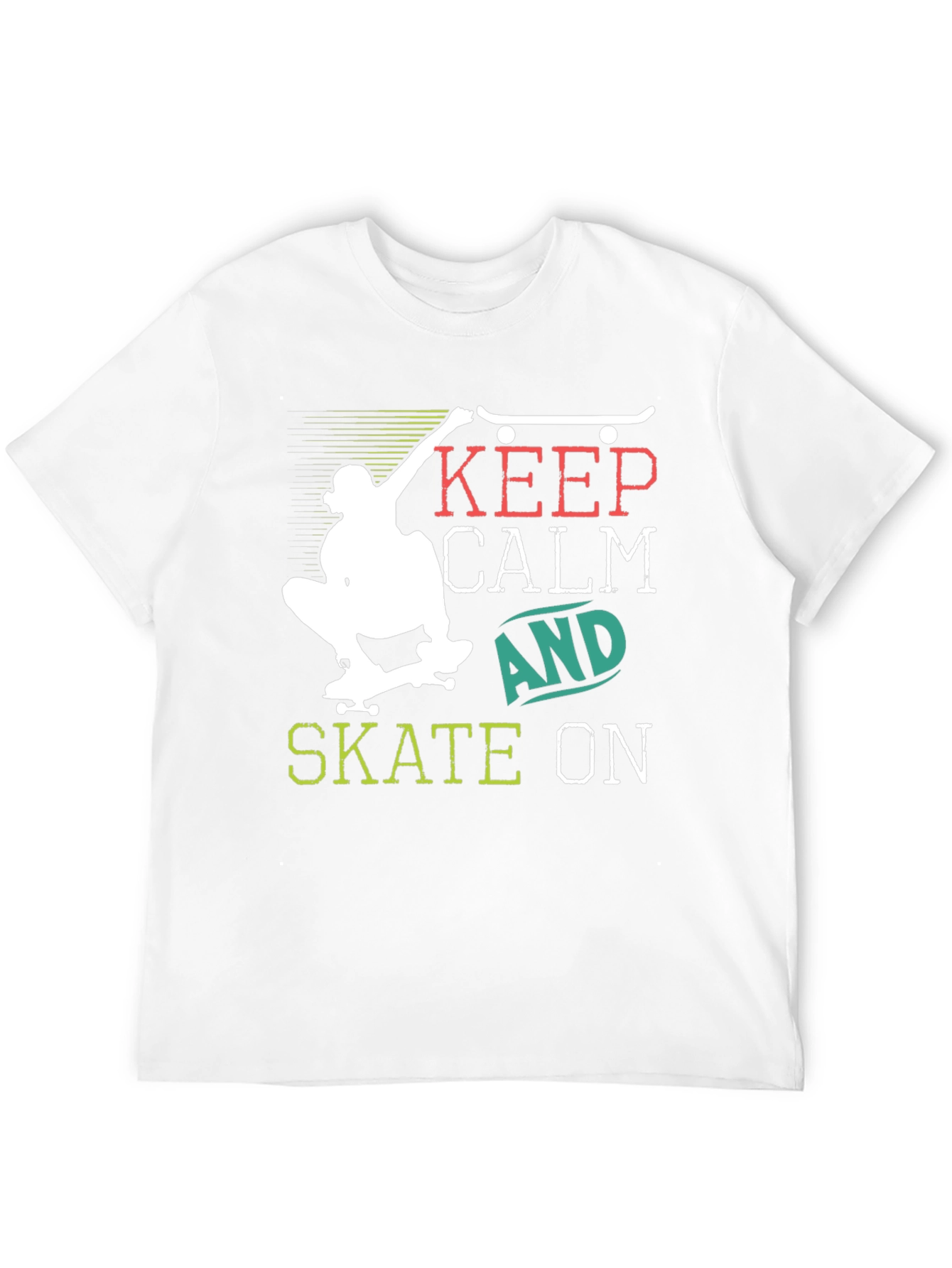 Keep Calm and Skate On Graphic T-Shirt