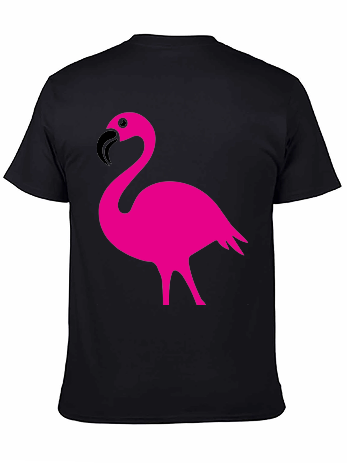 Flamingo Graphic Tee - Stylish Black Cotton T-Shirt