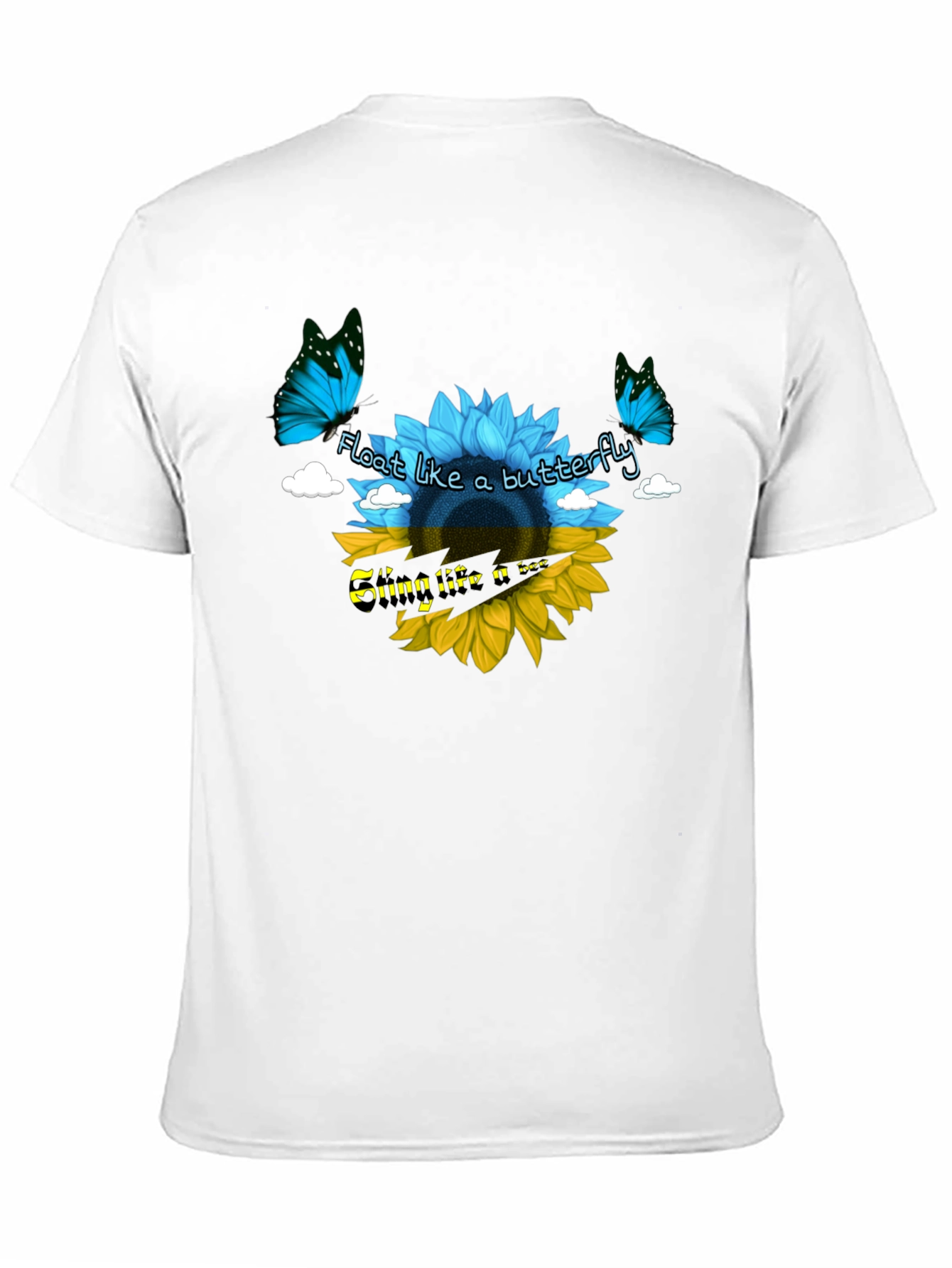 Ukraine Flag Sunflower Butterfly T-Shirt