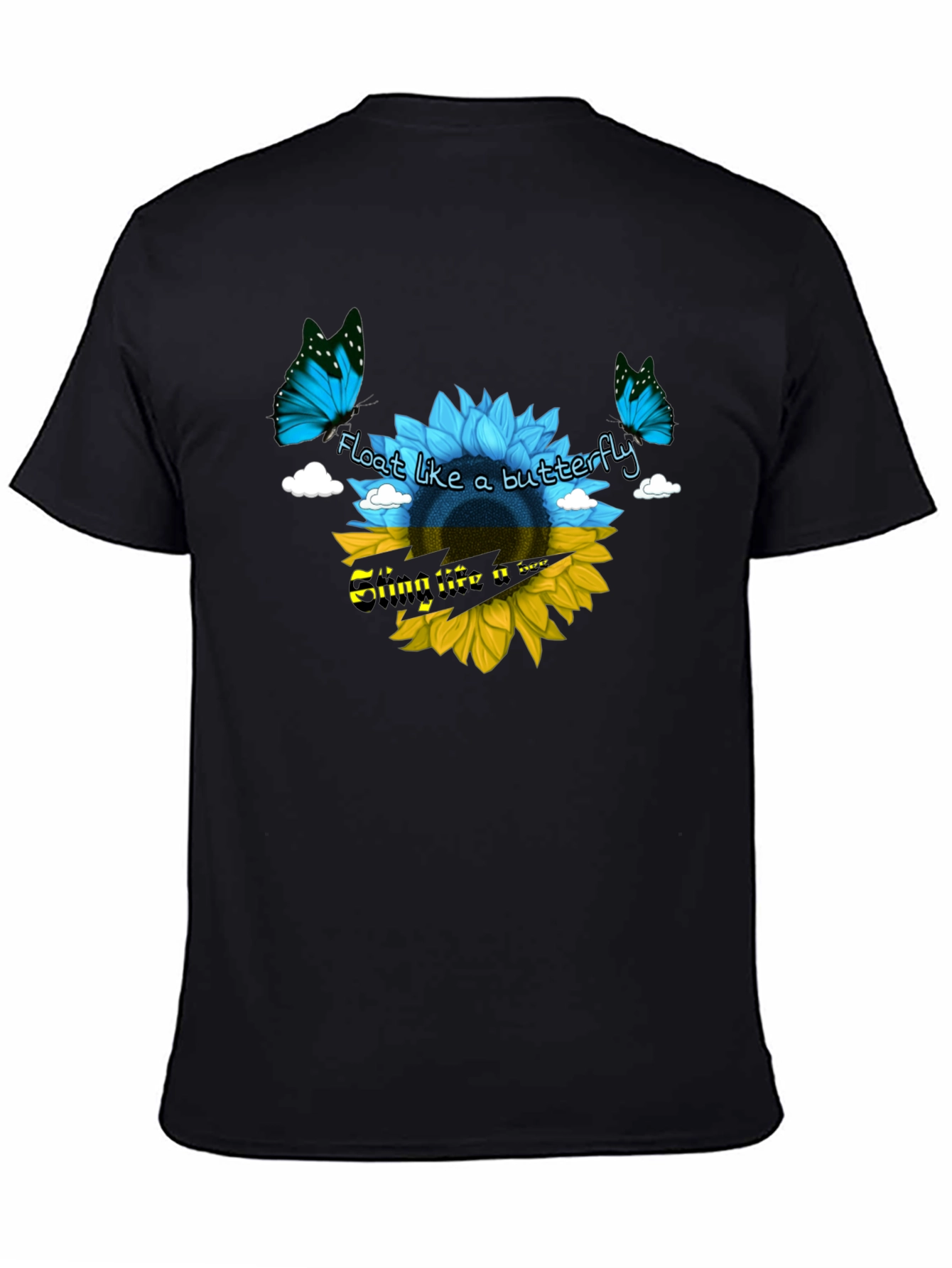 Ukraine Flag Sunflower Butterfly T-Shirt