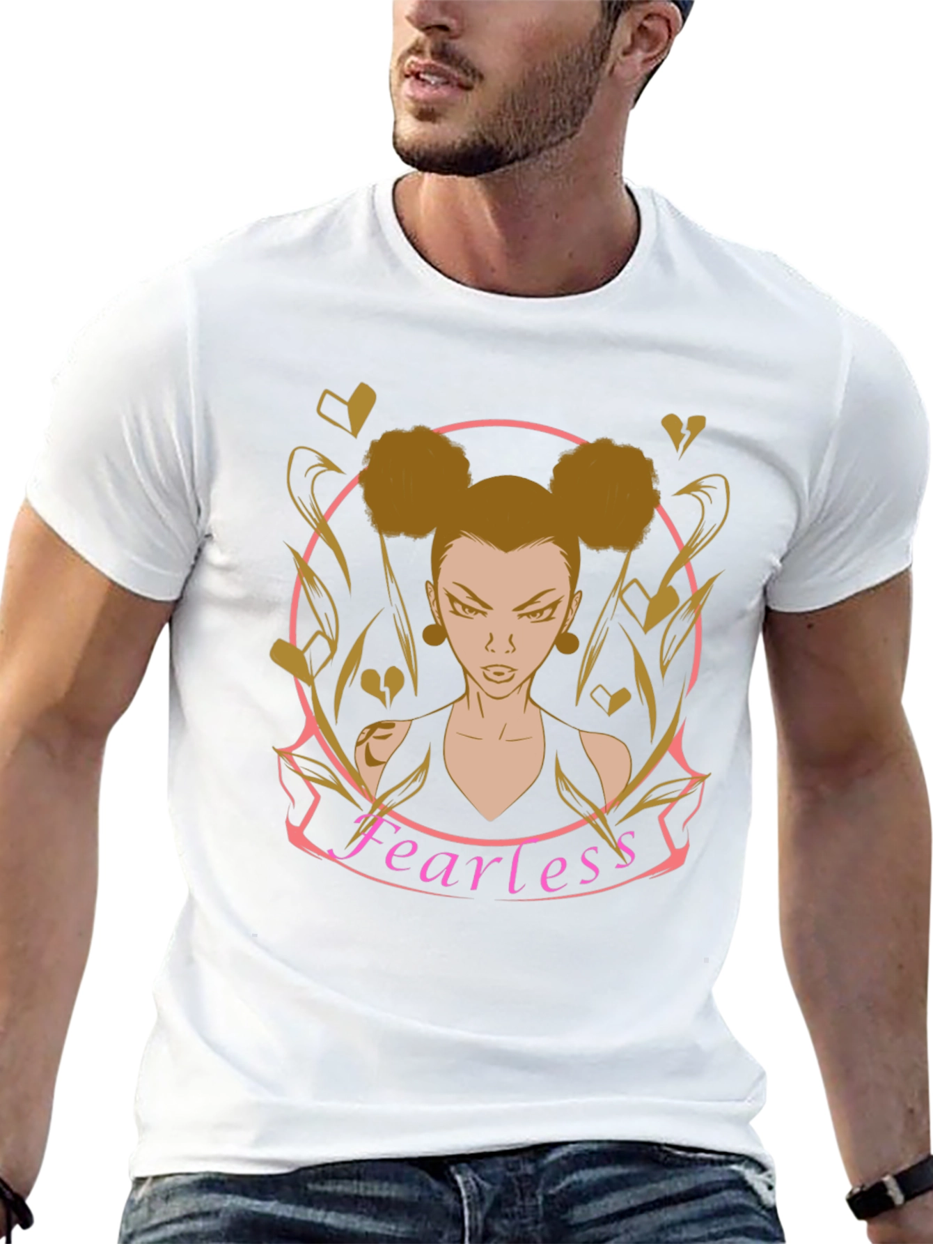 Fearless Graphic T-Shirt - Edgy Cartoon Style