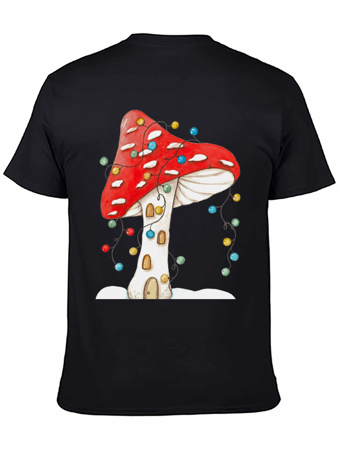 Mushroom House Christmas Light T-Shirt