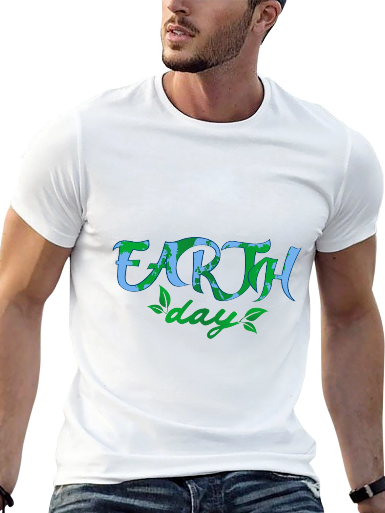 Earth Day Graphic T-Shirt - Black Short Sleeve