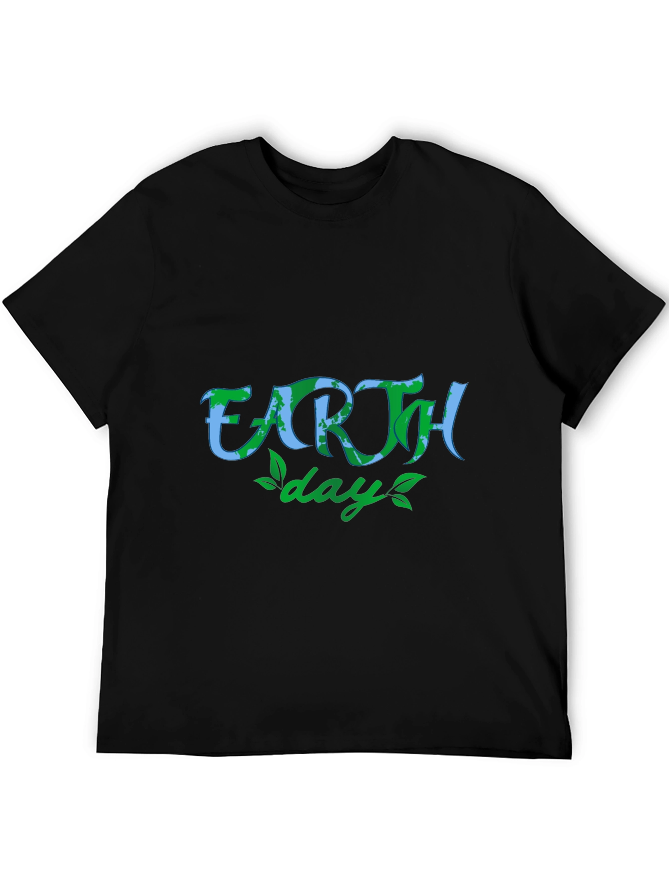 Earth Day Graphic T-Shirt - Black Short Sleeve