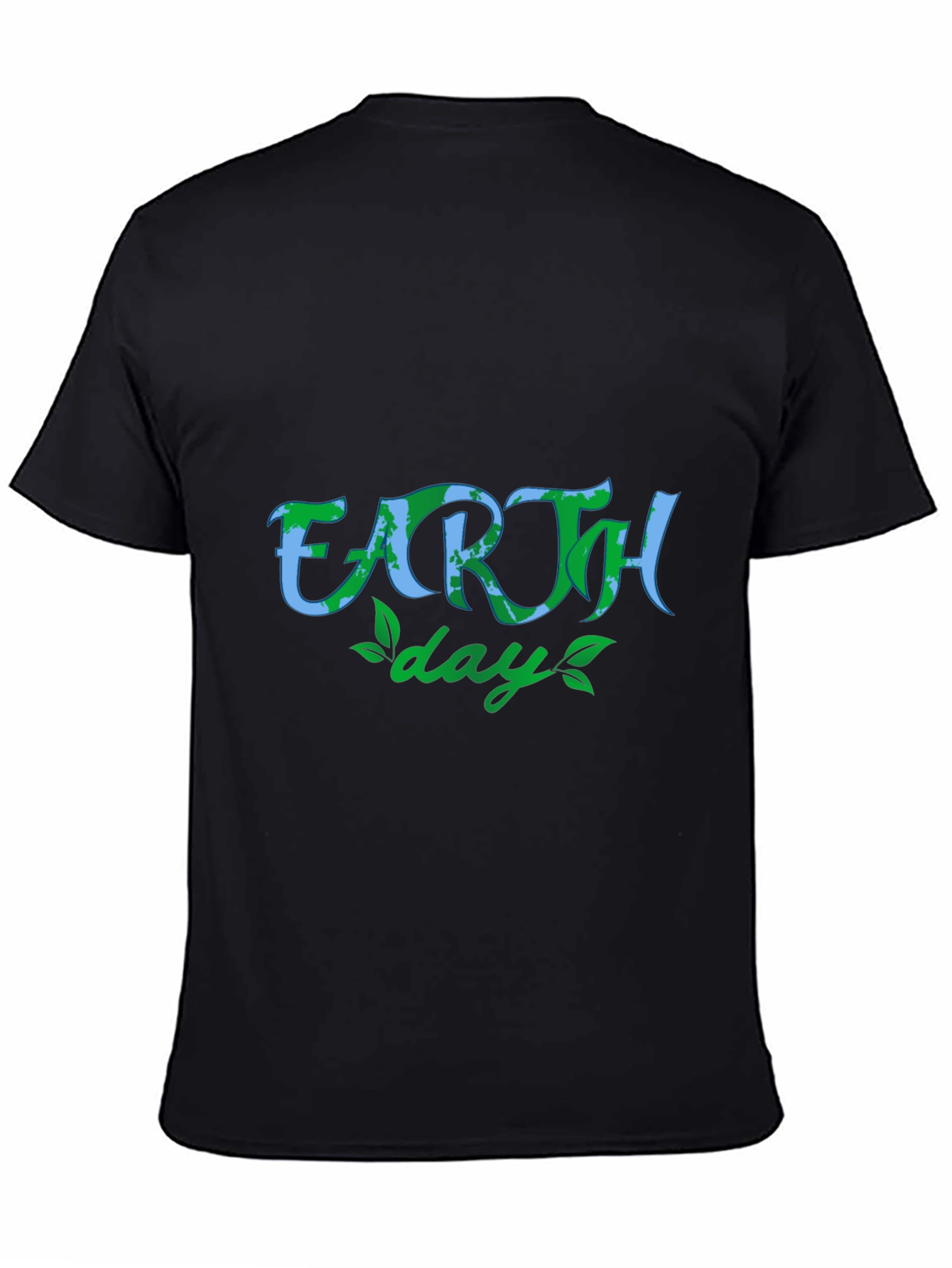 Earth Day Graphic T-Shirt - Black Short Sleeve