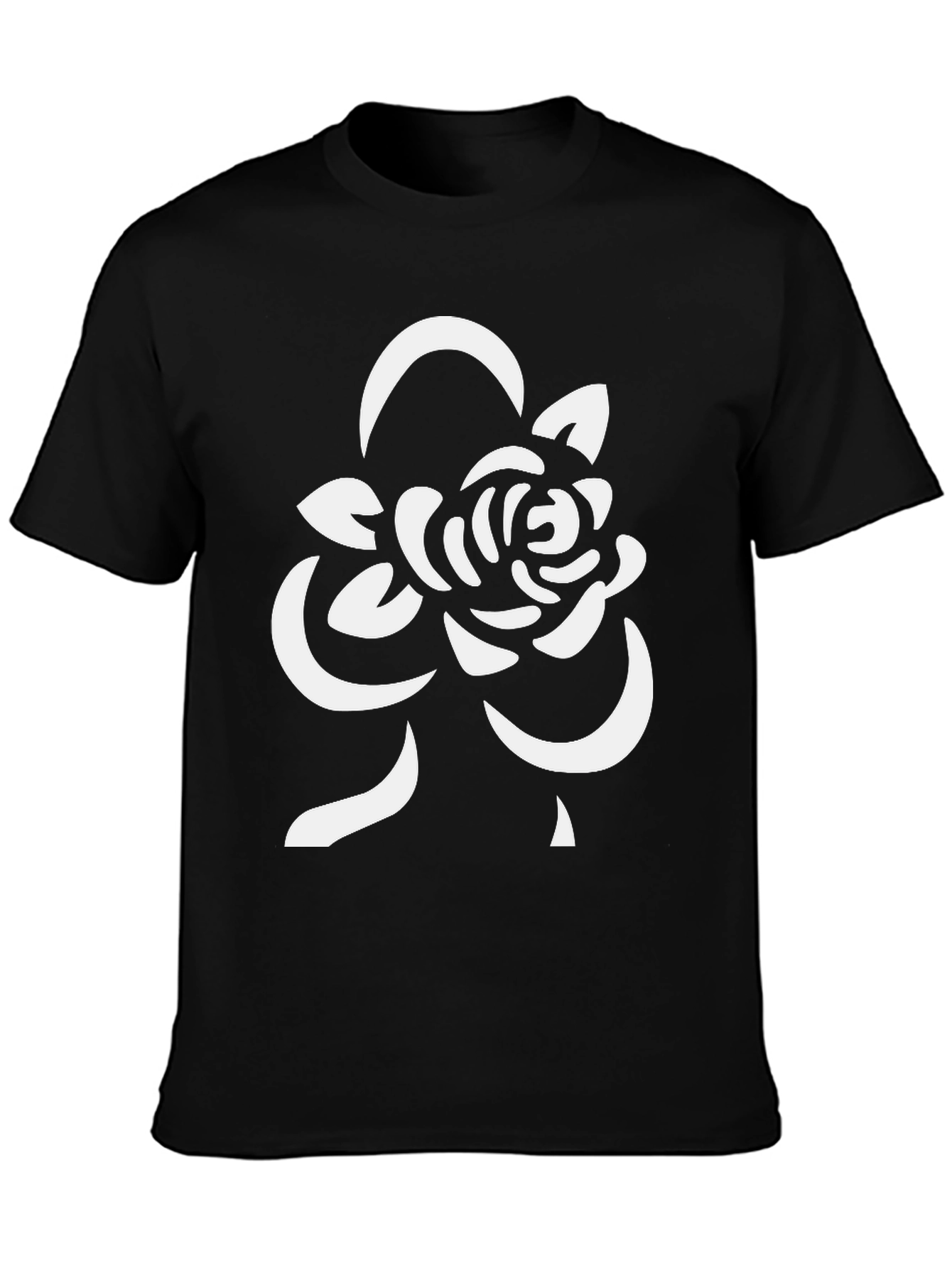 Rose Graphic Black T-Shirt