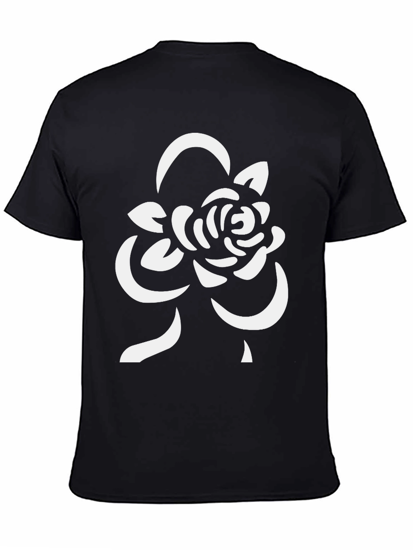 Rose Graphic Black T-Shirt