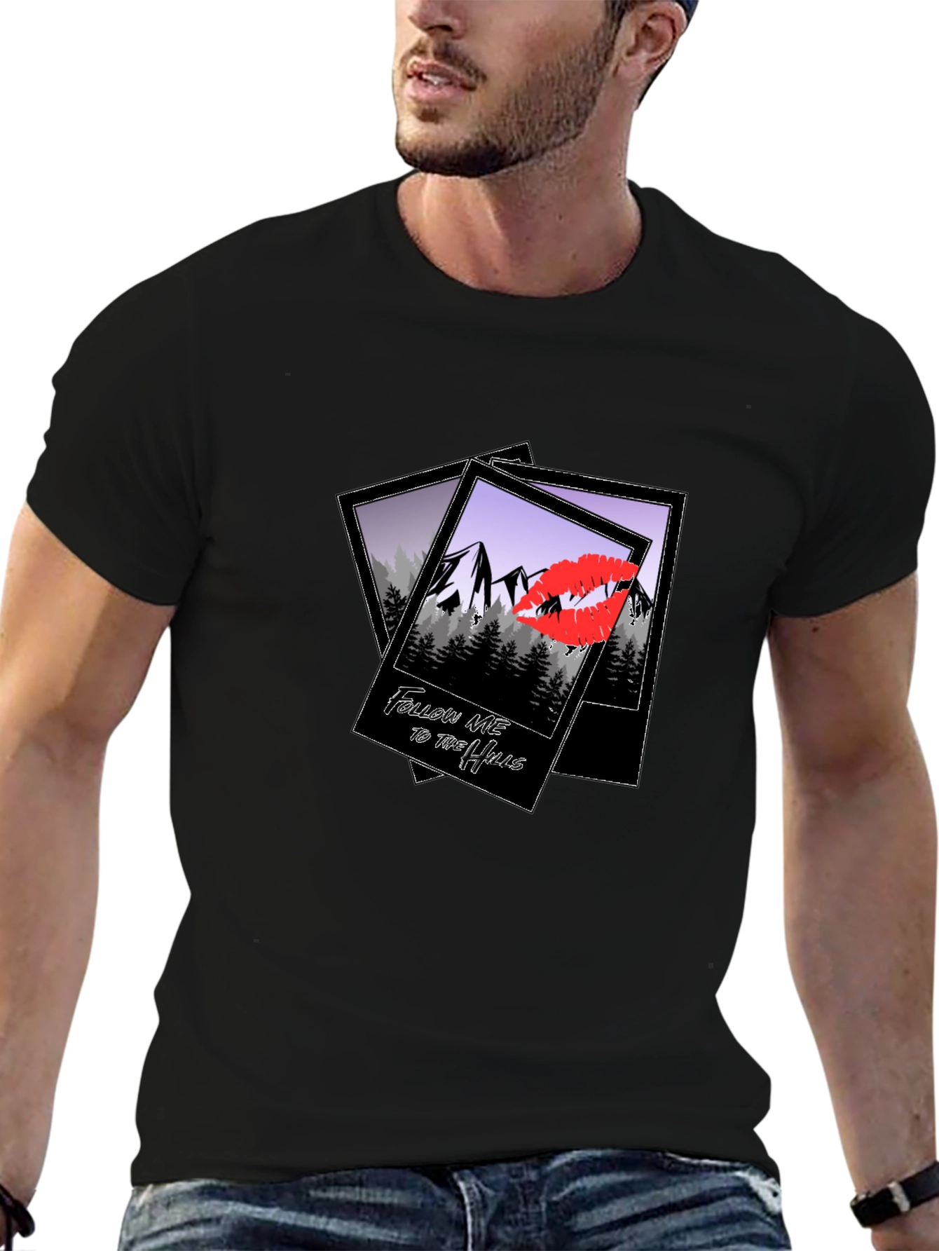Mountains Kiss Graphic T-Shirt