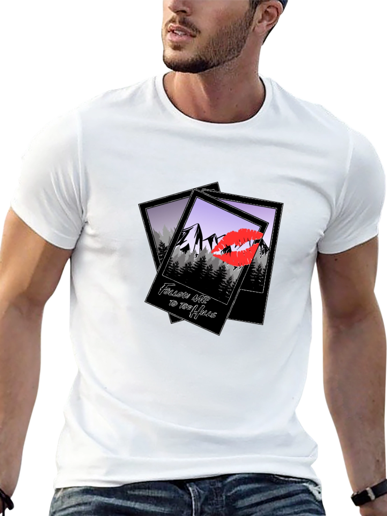 Mountains Kiss Graphic T-Shirt