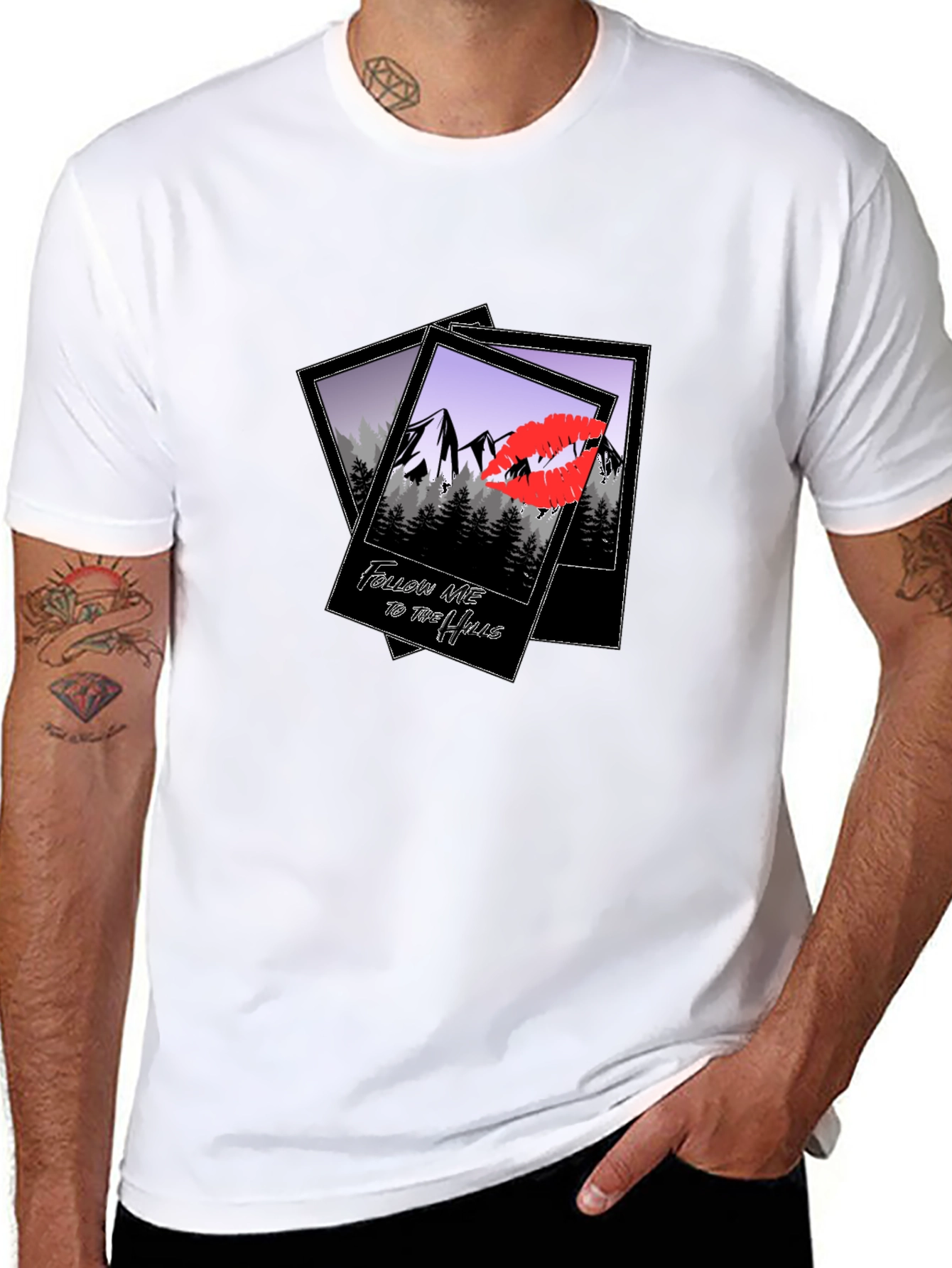 Mountains Kiss Graphic T-Shirt