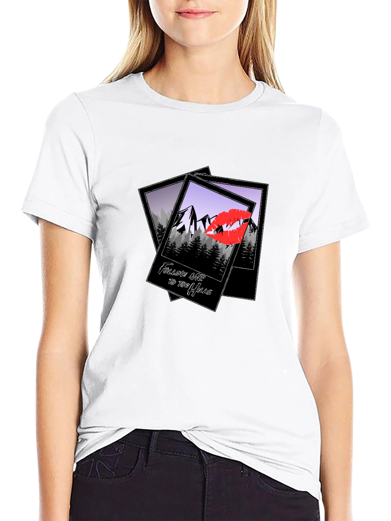 Mountains Kiss Graphic T-Shirt