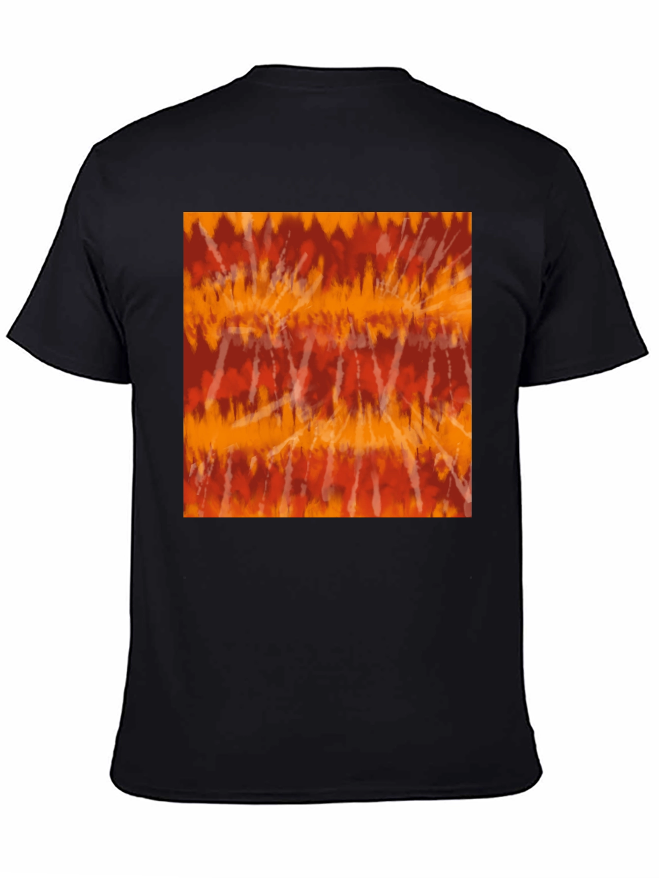 Retro Tie-Dye Graphic Tee - Casual Black T-Shirt