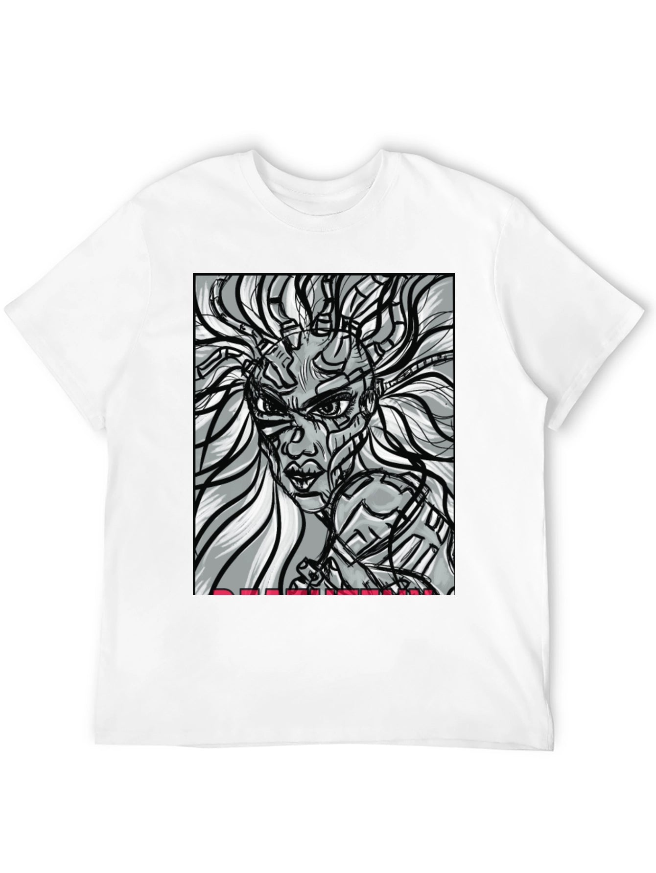 Cyberpunk Woman T-Shirt - Unique Graphic Tee