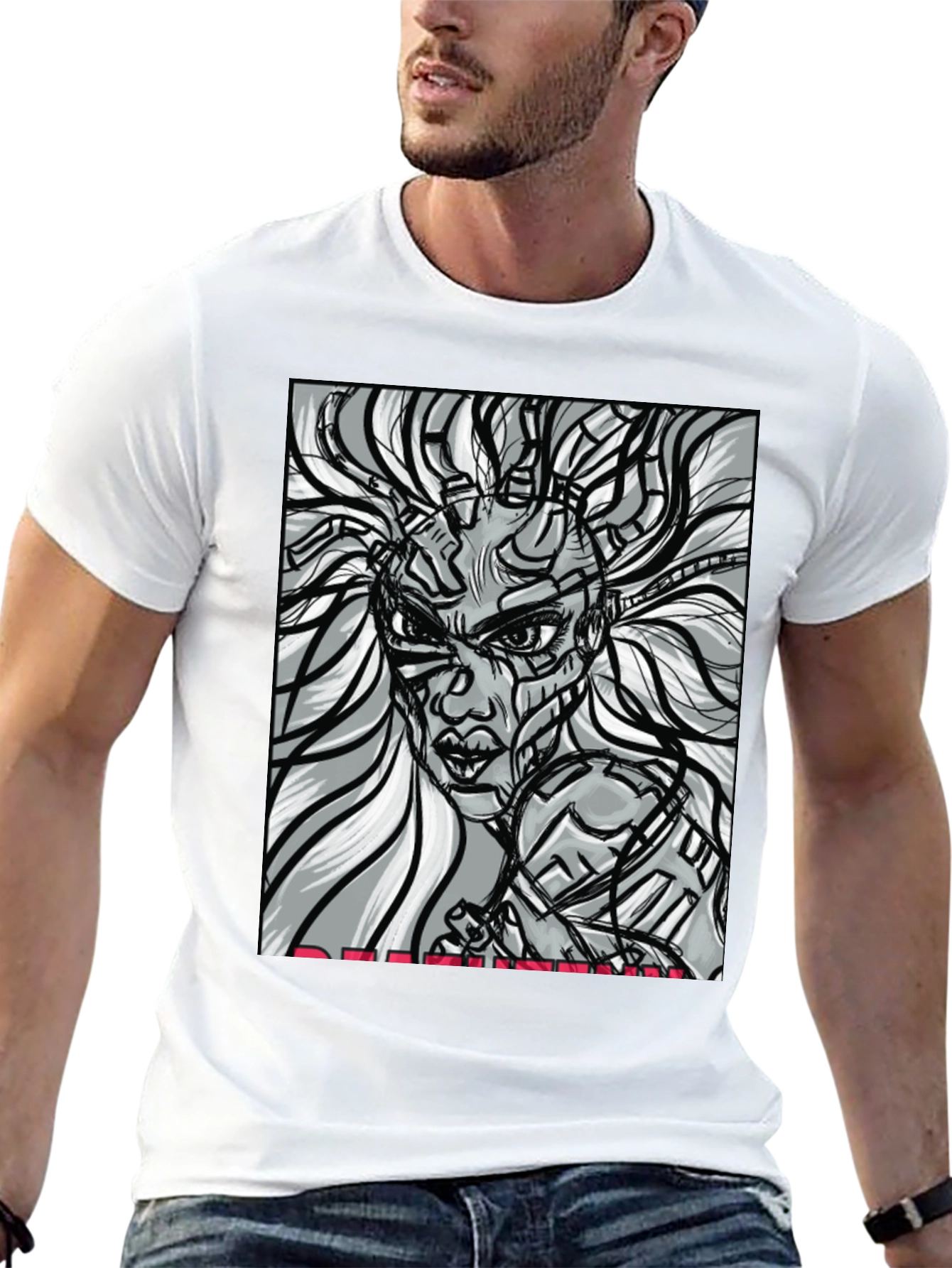 Cyberpunk Woman T-Shirt - Unique Graphic Tee
