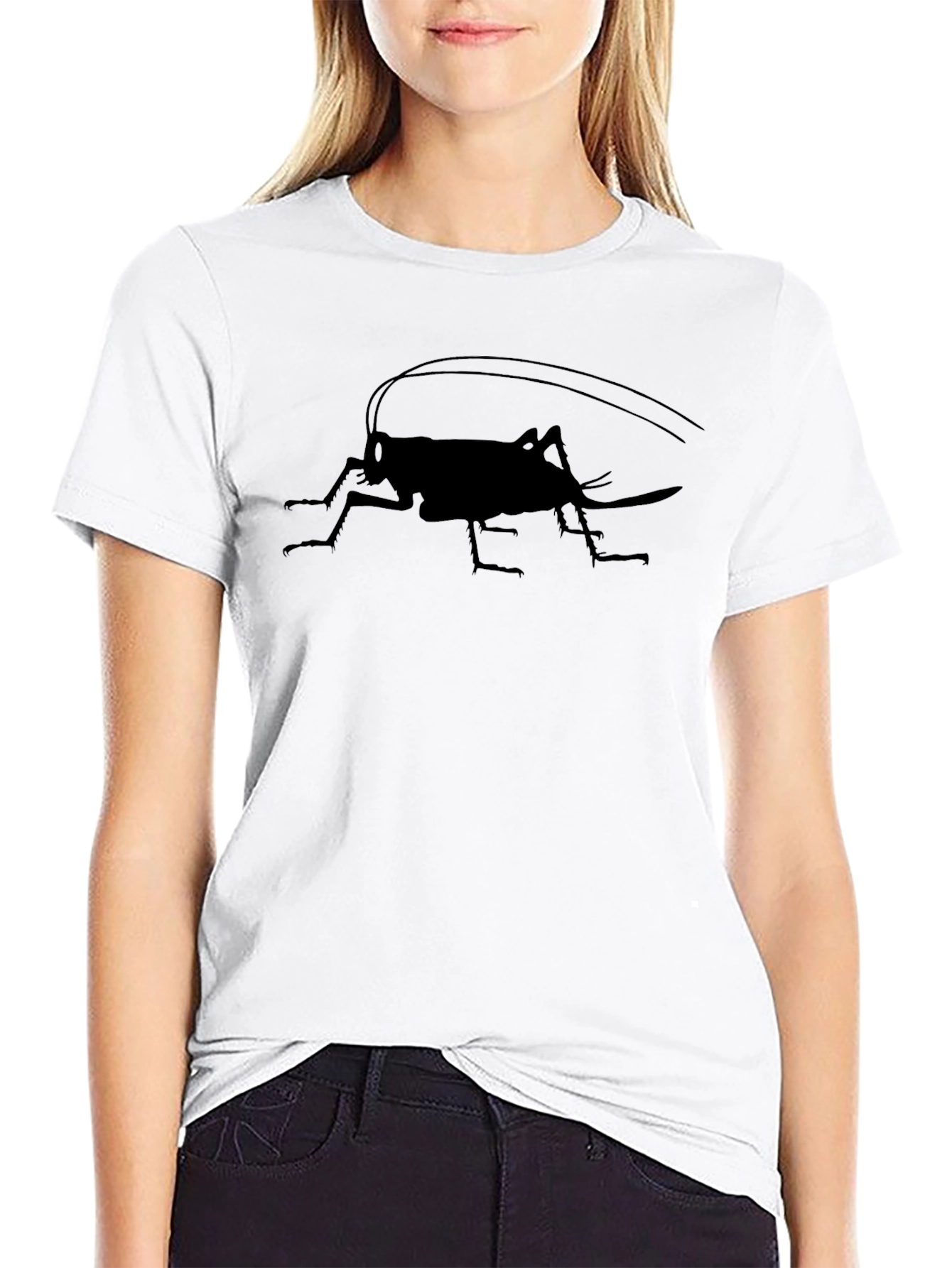 Cricket Silhouette Graphic Tee - Mens Black T-Shirt