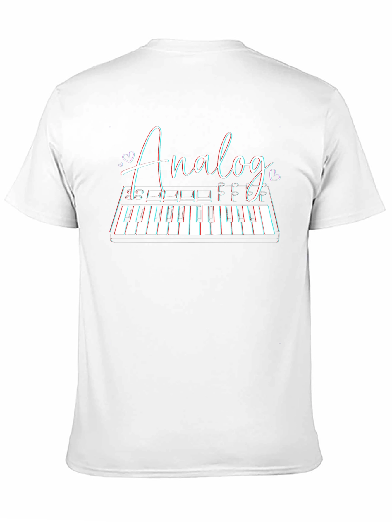 Analog Synth Keyboard Black T-Shirt