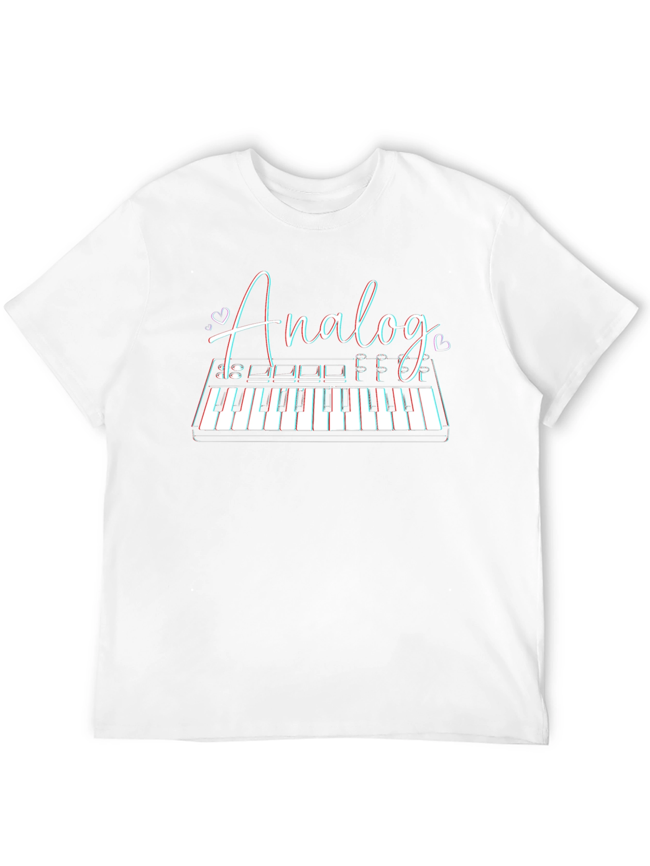 Analog Synth Keyboard Black T-Shirt