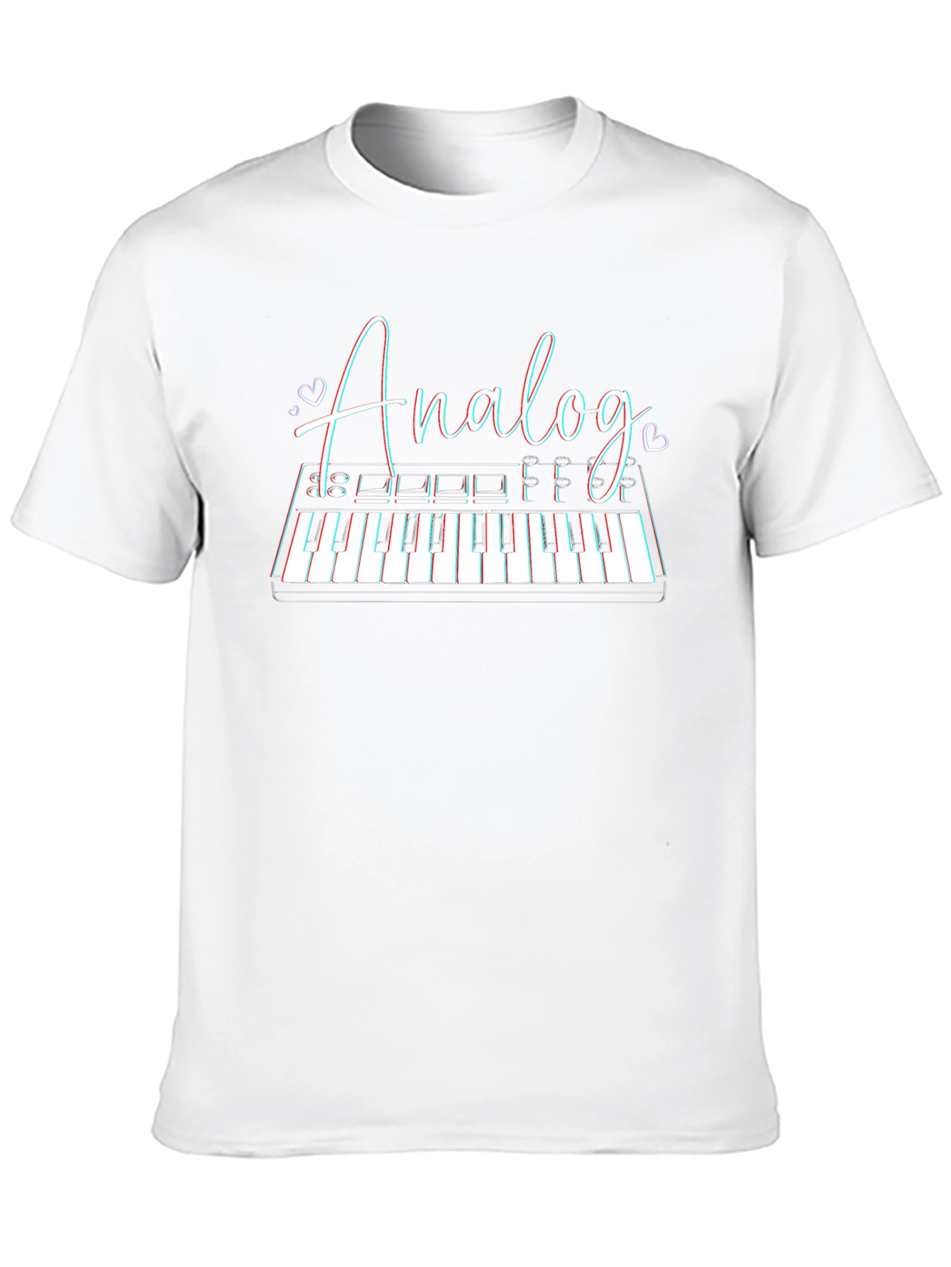 Analog Synth Keyboard Black T-Shirt