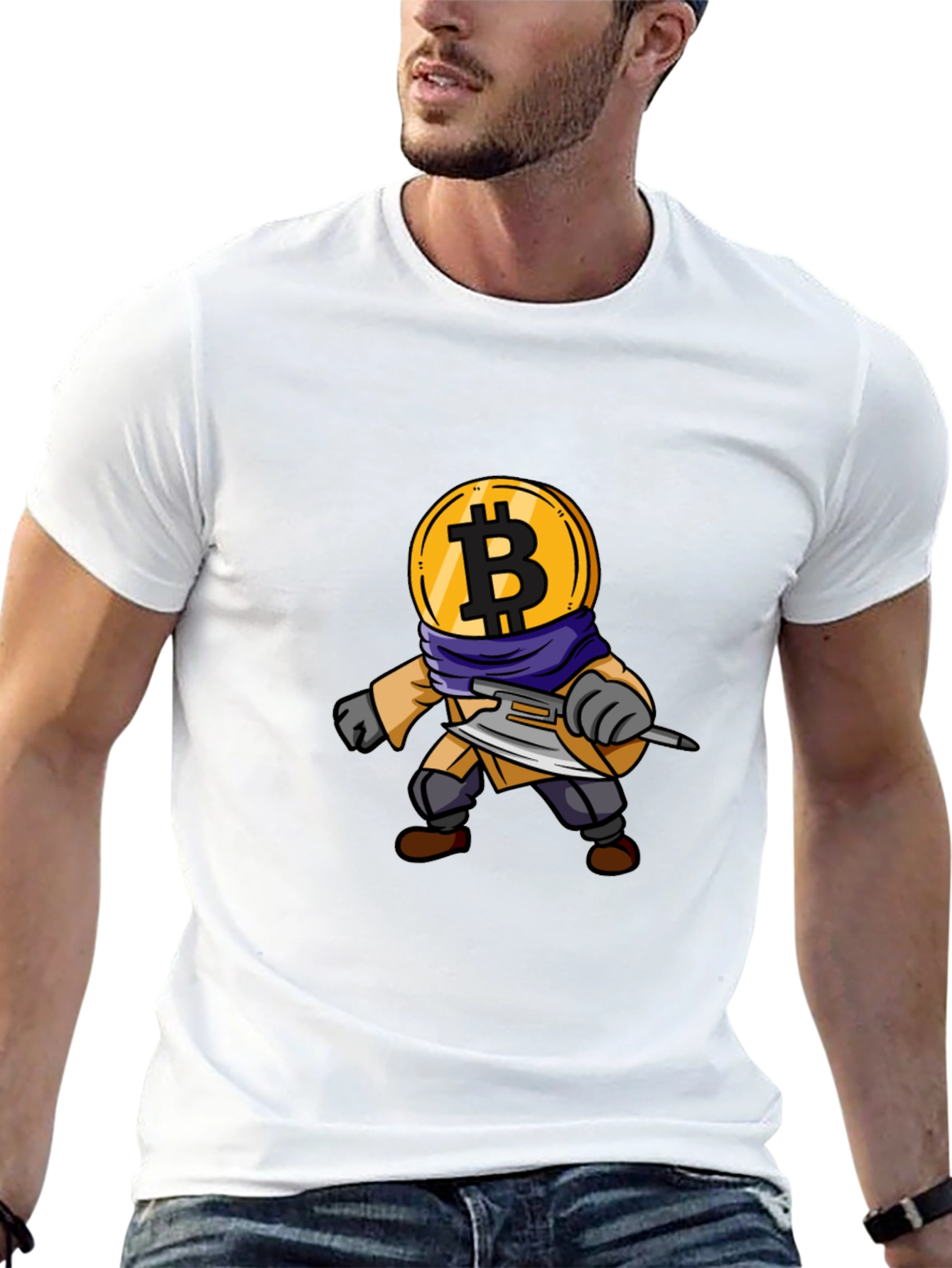 Bitcoin Crypto Warrior Black T-Shirt
