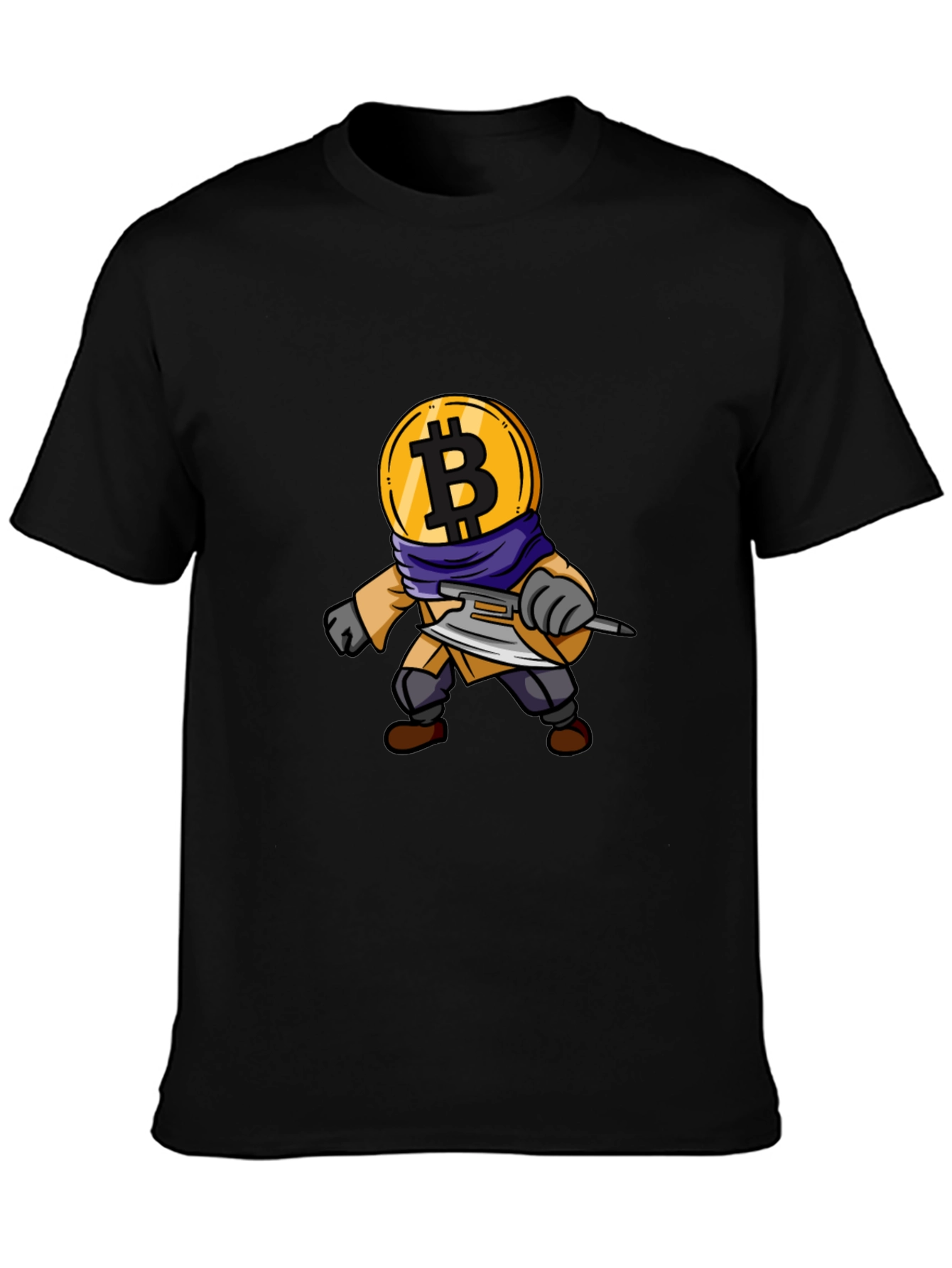 Bitcoin Crypto Warrior Black T-Shirt