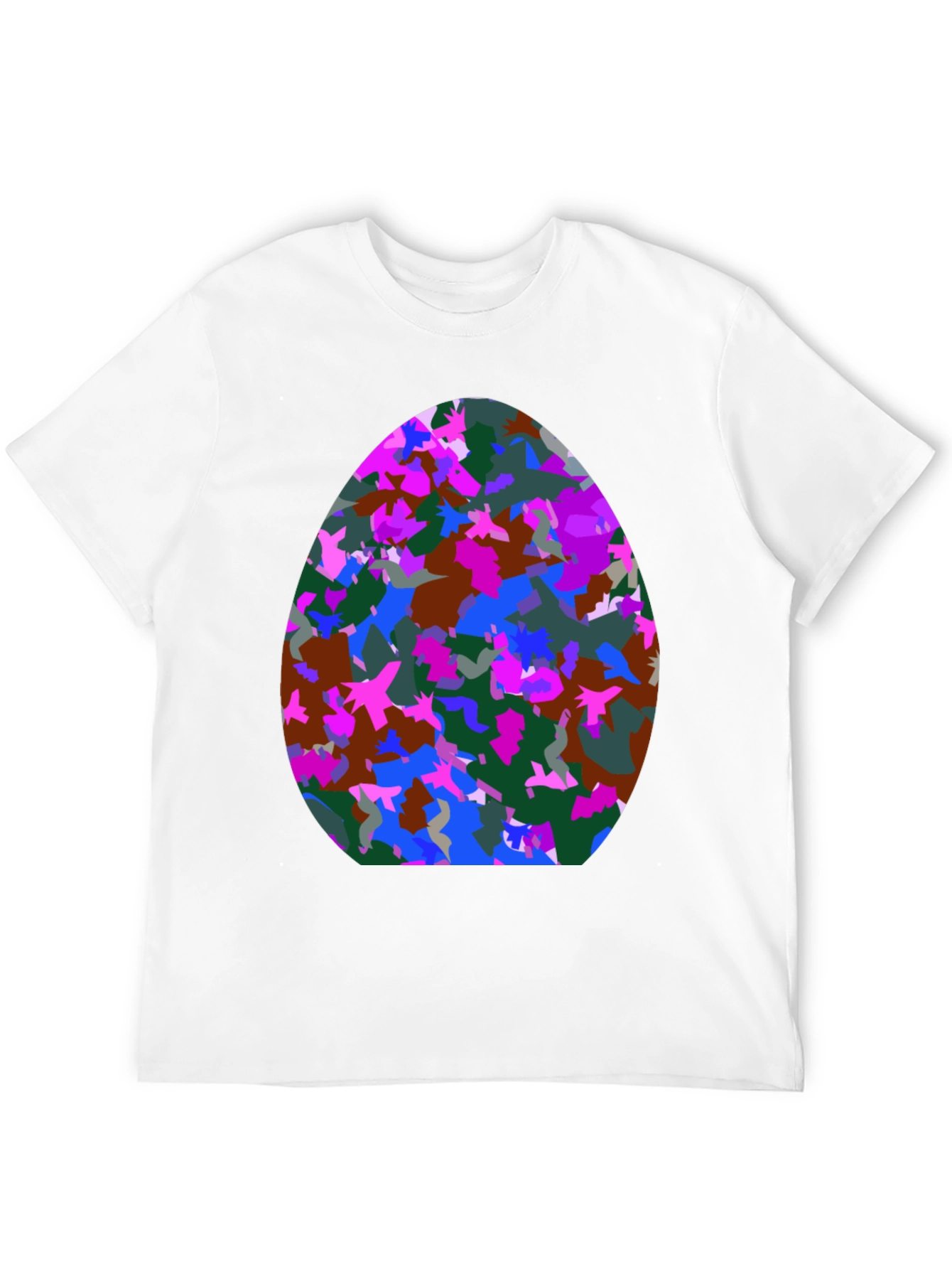 Abstract Egg Pattern Black T-Shirt