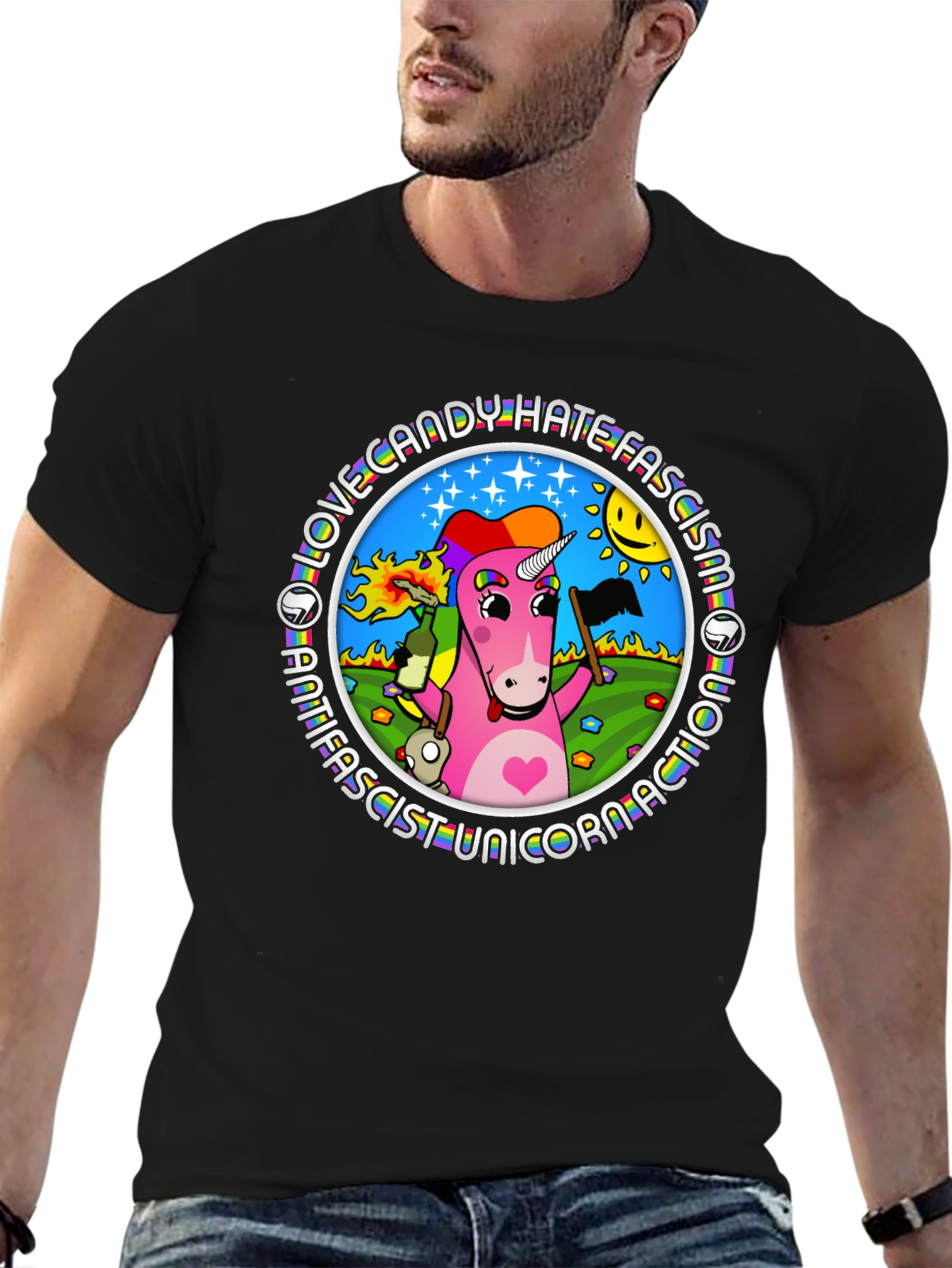 Antifascist Unicorn T-Shirt - Love Candy
