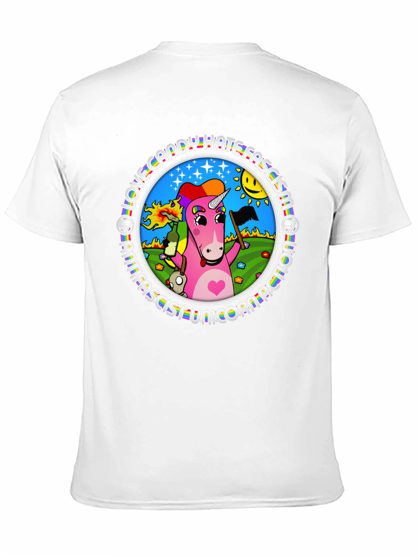 Antifascist Unicorn T-Shirt - Love Candy