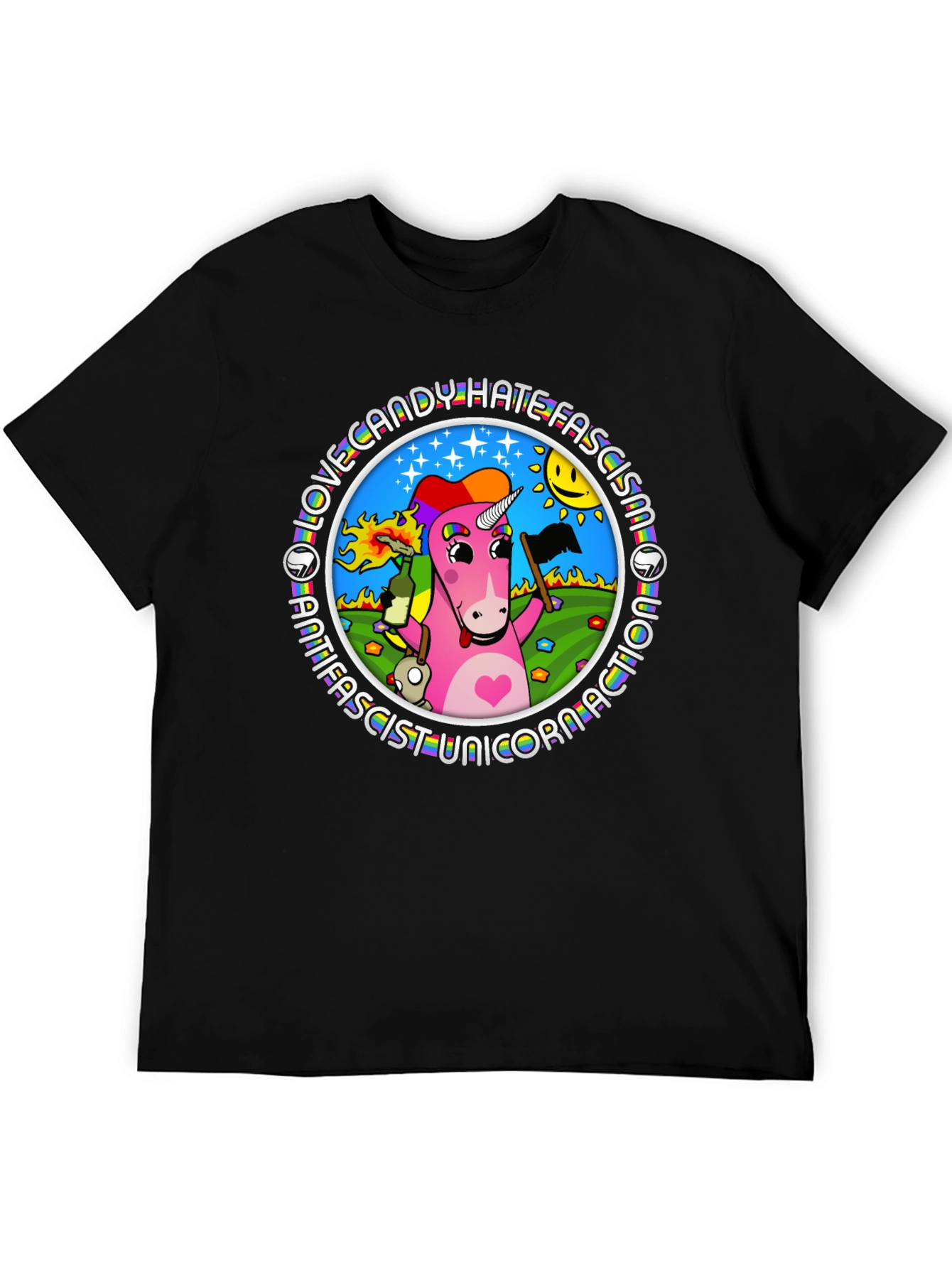 Antifascist Unicorn T-Shirt - Love Candy