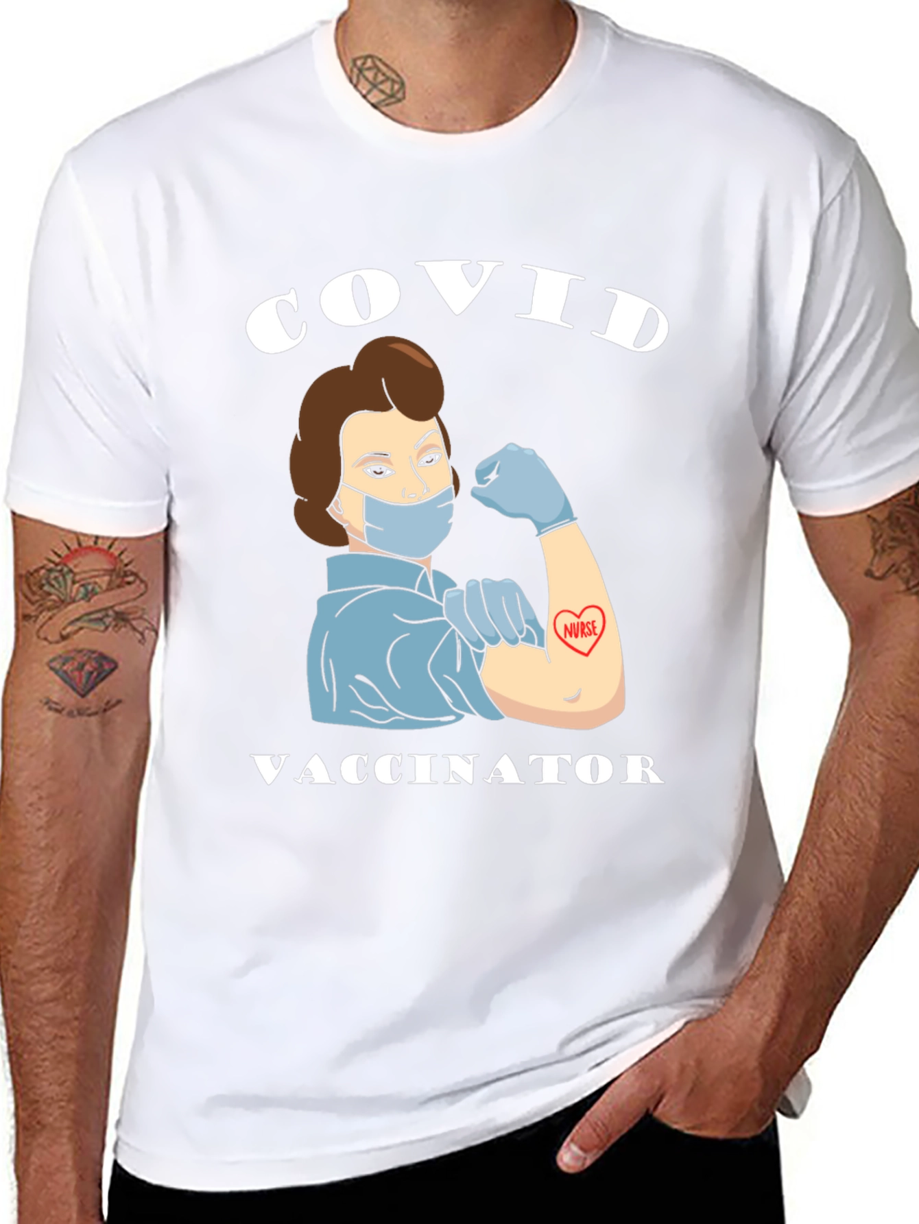 COVID Vaccinator T-Shirt - Support Nurses