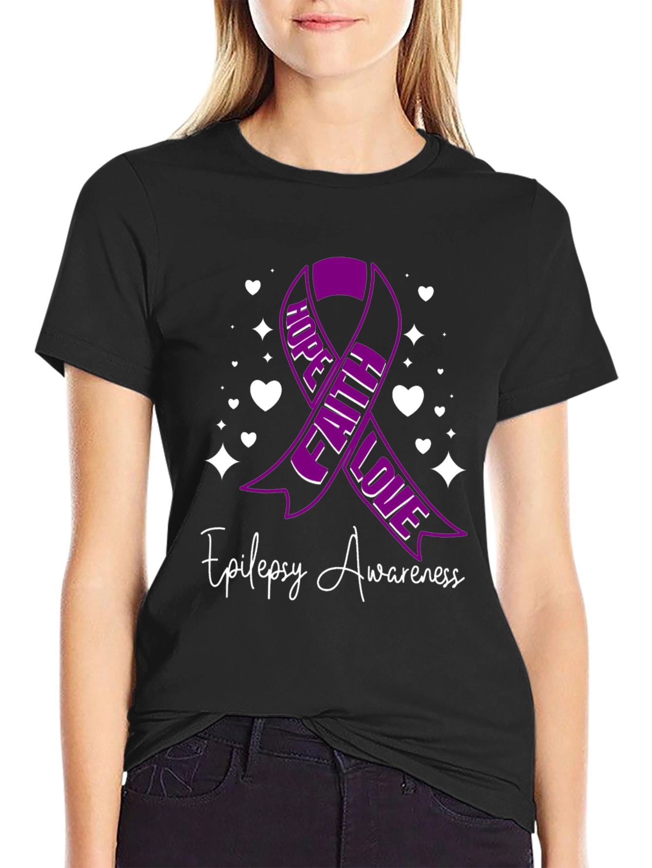 Epilepsy Awareness Ribbon Graphic Tee