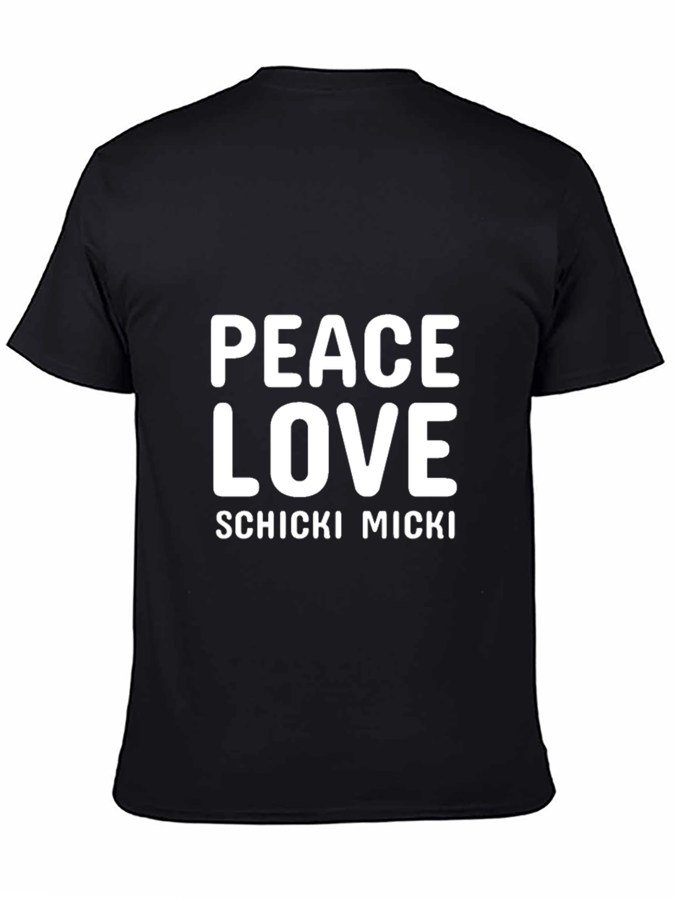 Peace Love Schicki Micki Black T-Shirt