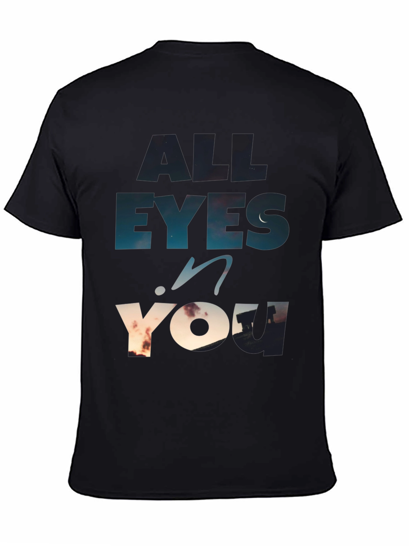 All Eyes On You Graphic Tee - Black