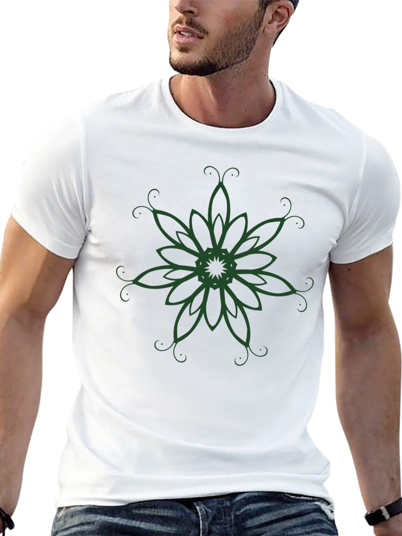 Emerald Green Mandala Graphic T-Shirt