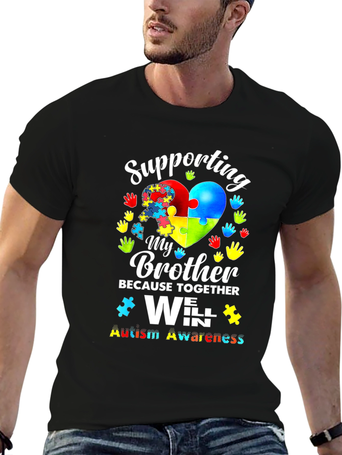 Autism Awareness Brother Support T-Shirt