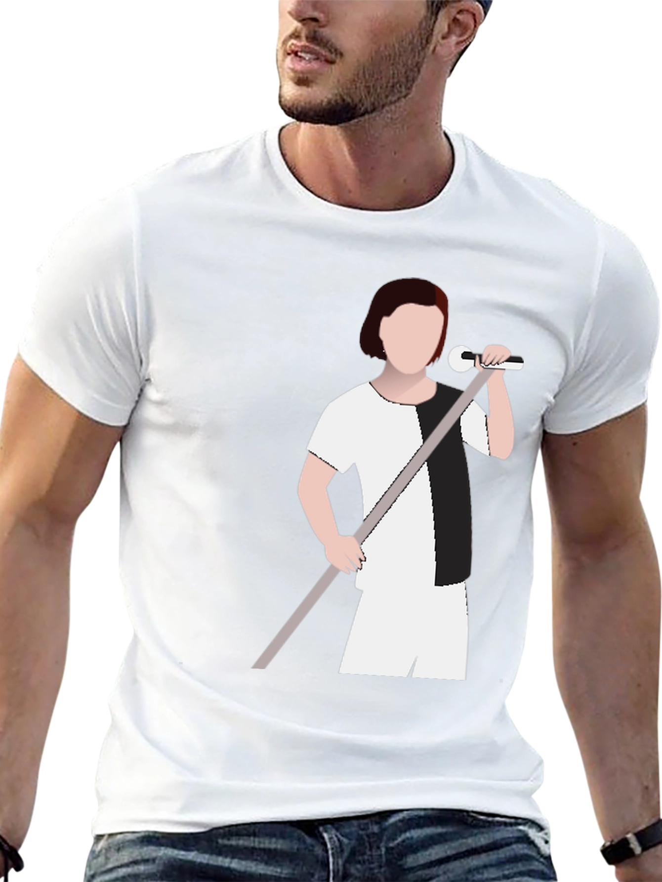 Monochrome Singer Graphic T-Shirt - Modern Tee