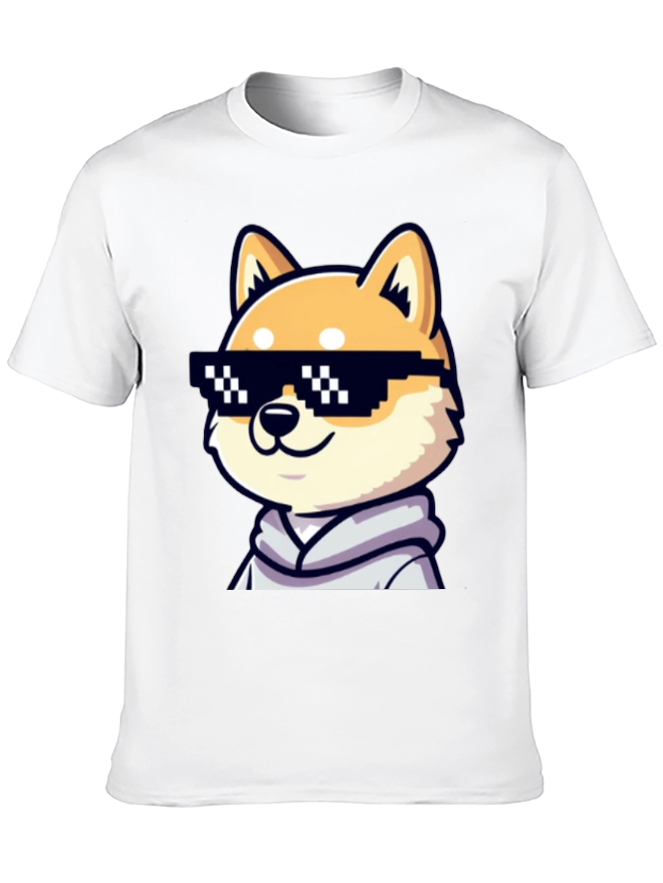 Cool Doge Meme Graphic Tee - Black