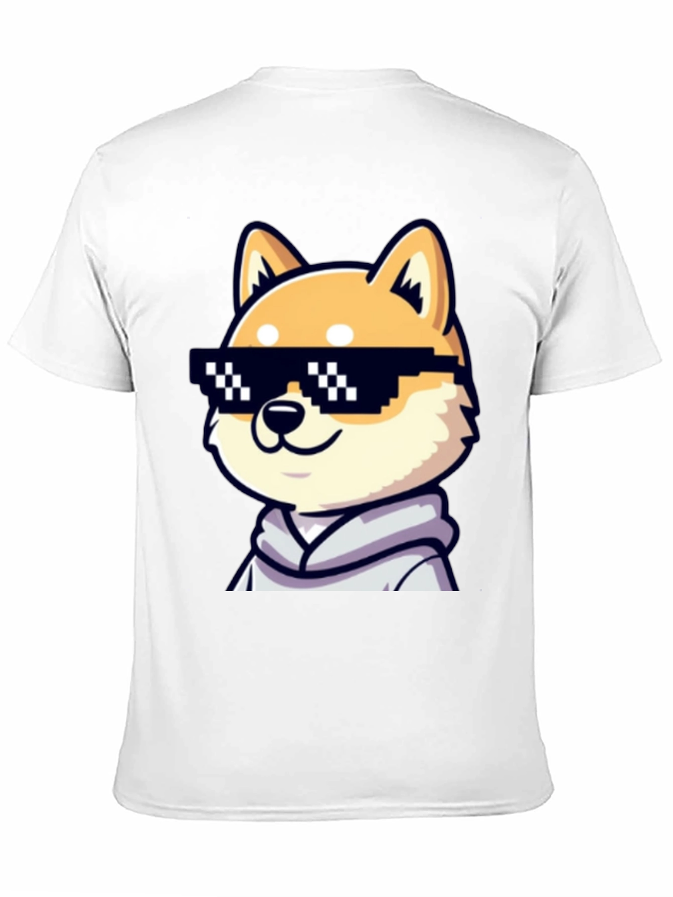 Cool Doge Meme Graphic Tee - Black