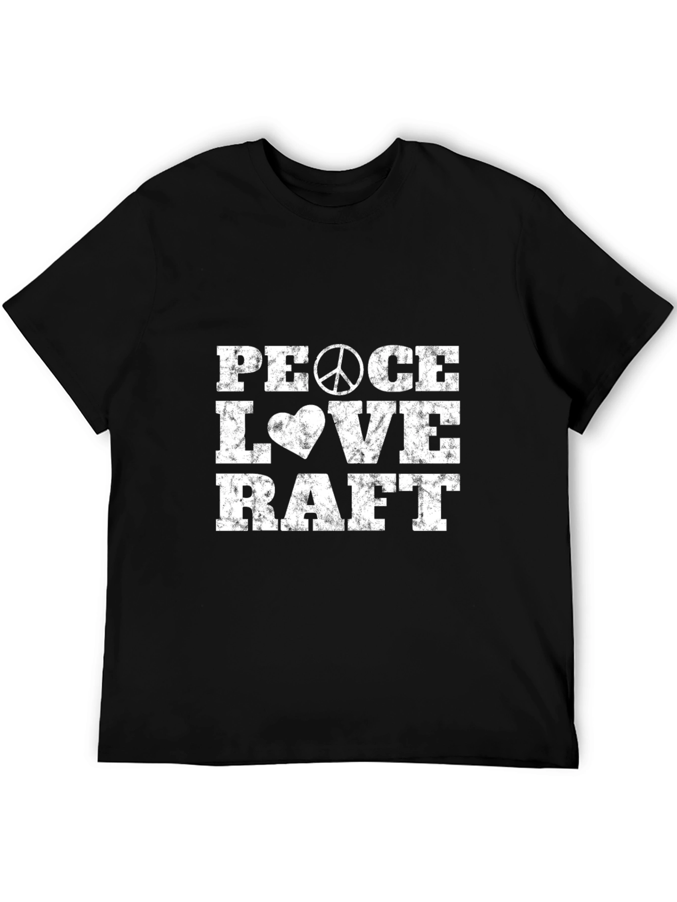 Peace Love Raft Black T-Shirt