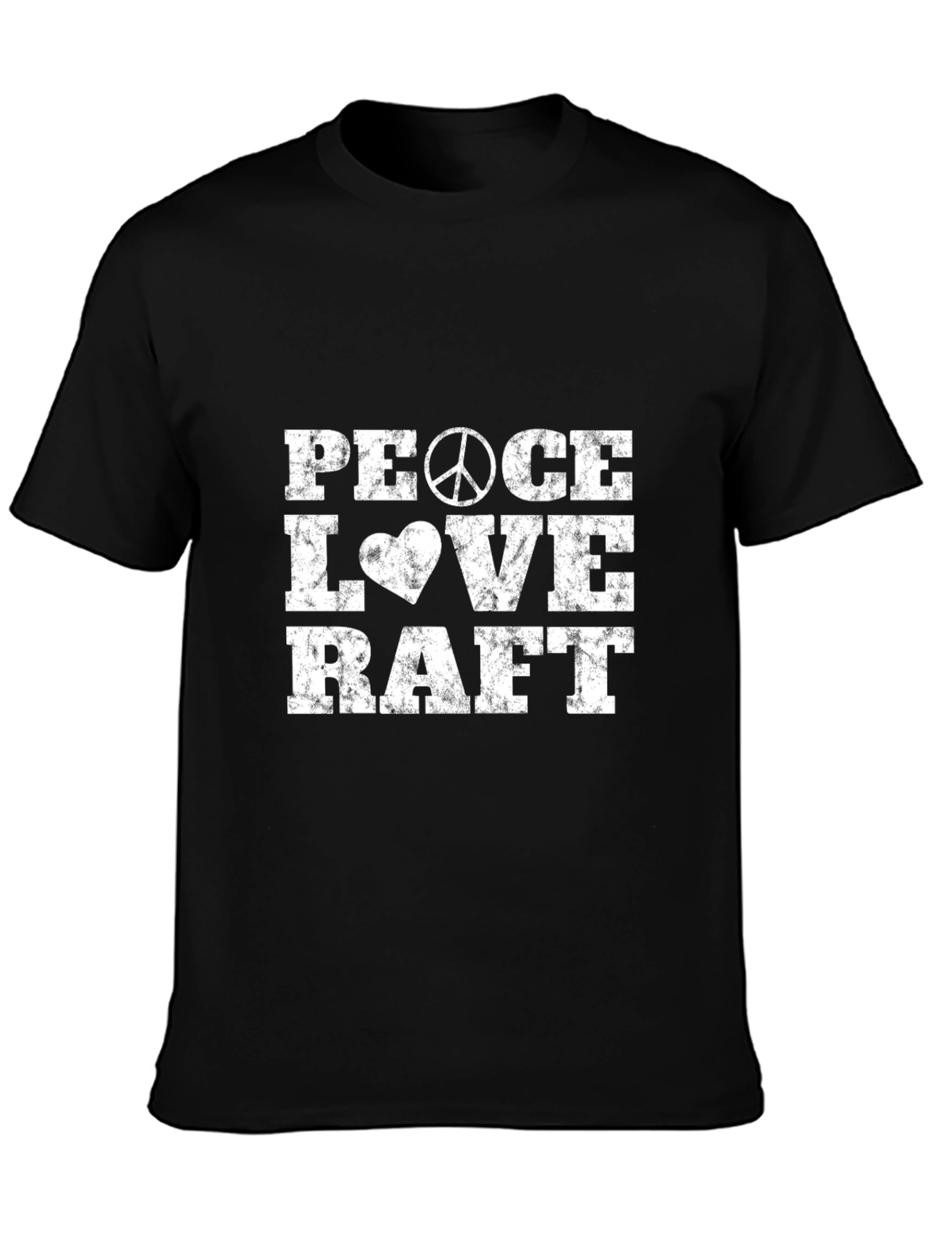 Peace Love Raft Black T-Shirt