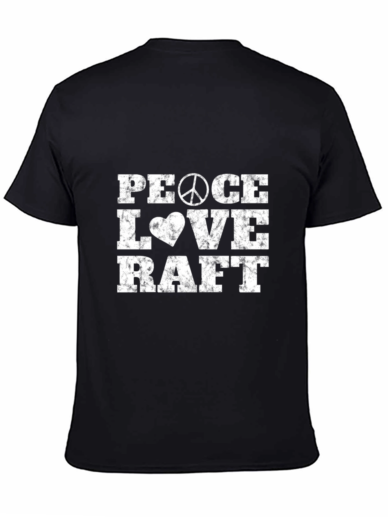 Peace Love Raft Black T-Shirt