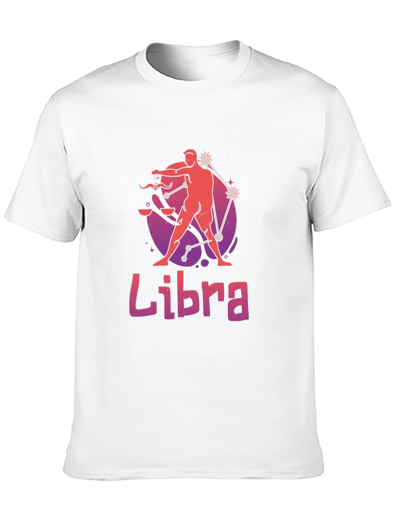 Libra Zodiac Graphic T-Shirt - Black