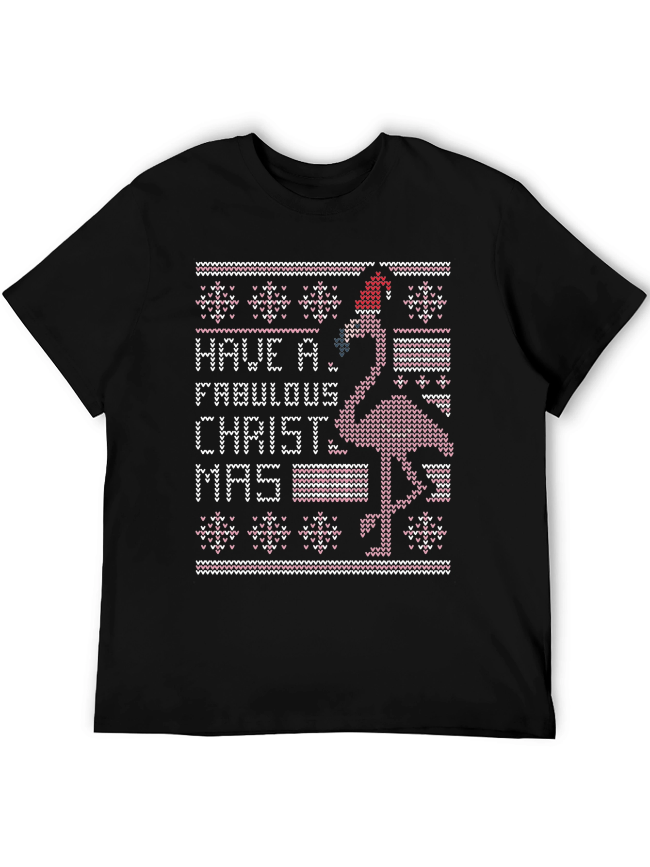 Christmas Flamingo Ugly Sweater T-Shirt