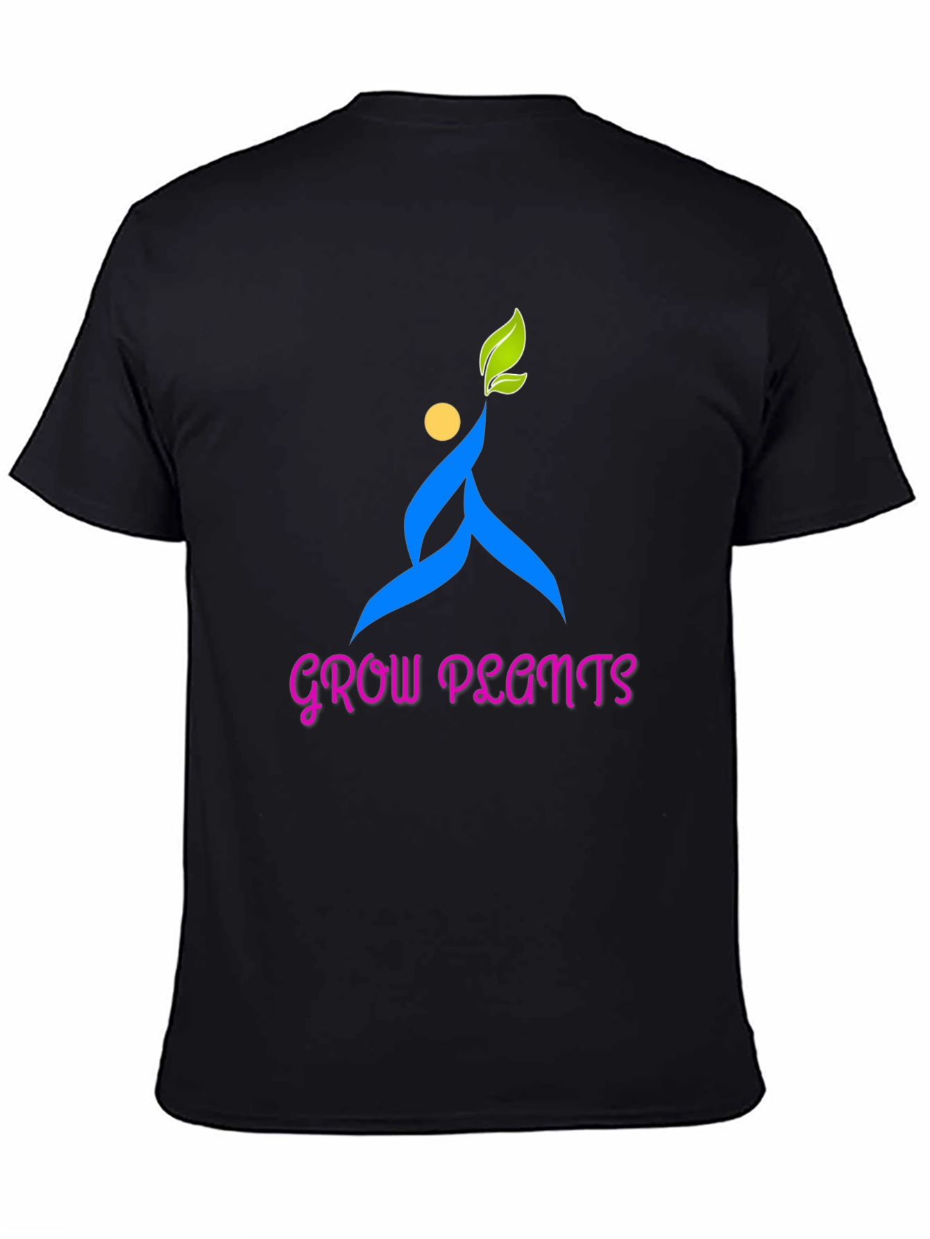 Grow Plants Black Graphic Tee