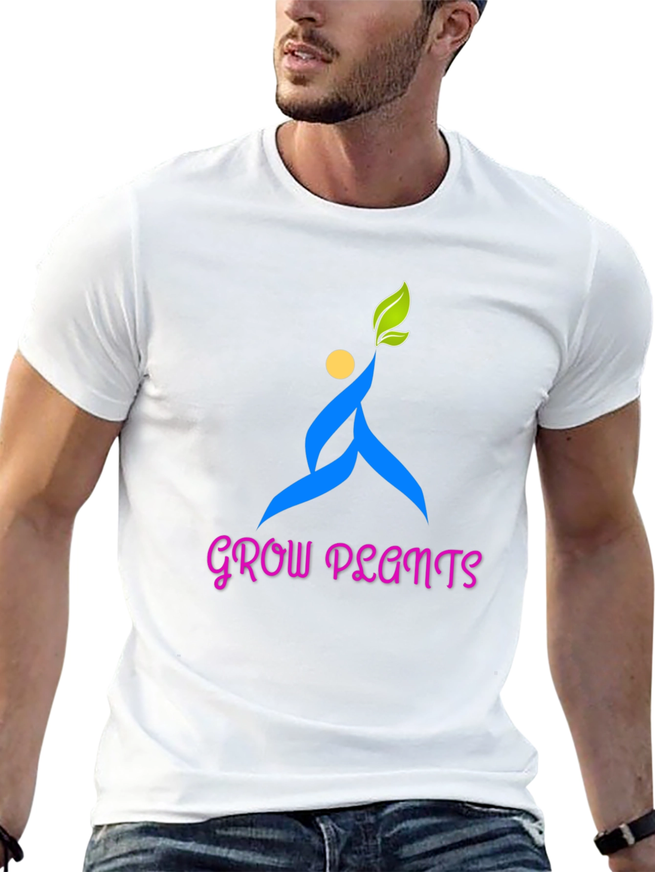 Grow Plants Black Graphic Tee