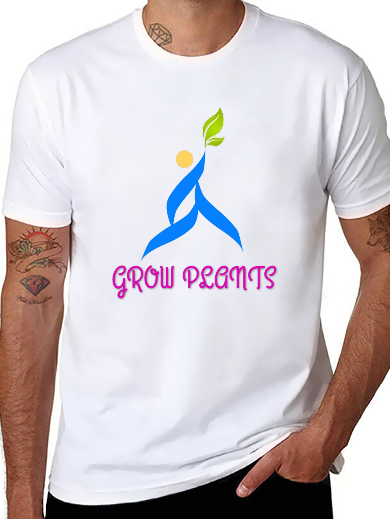 Grow Plants Black Graphic Tee