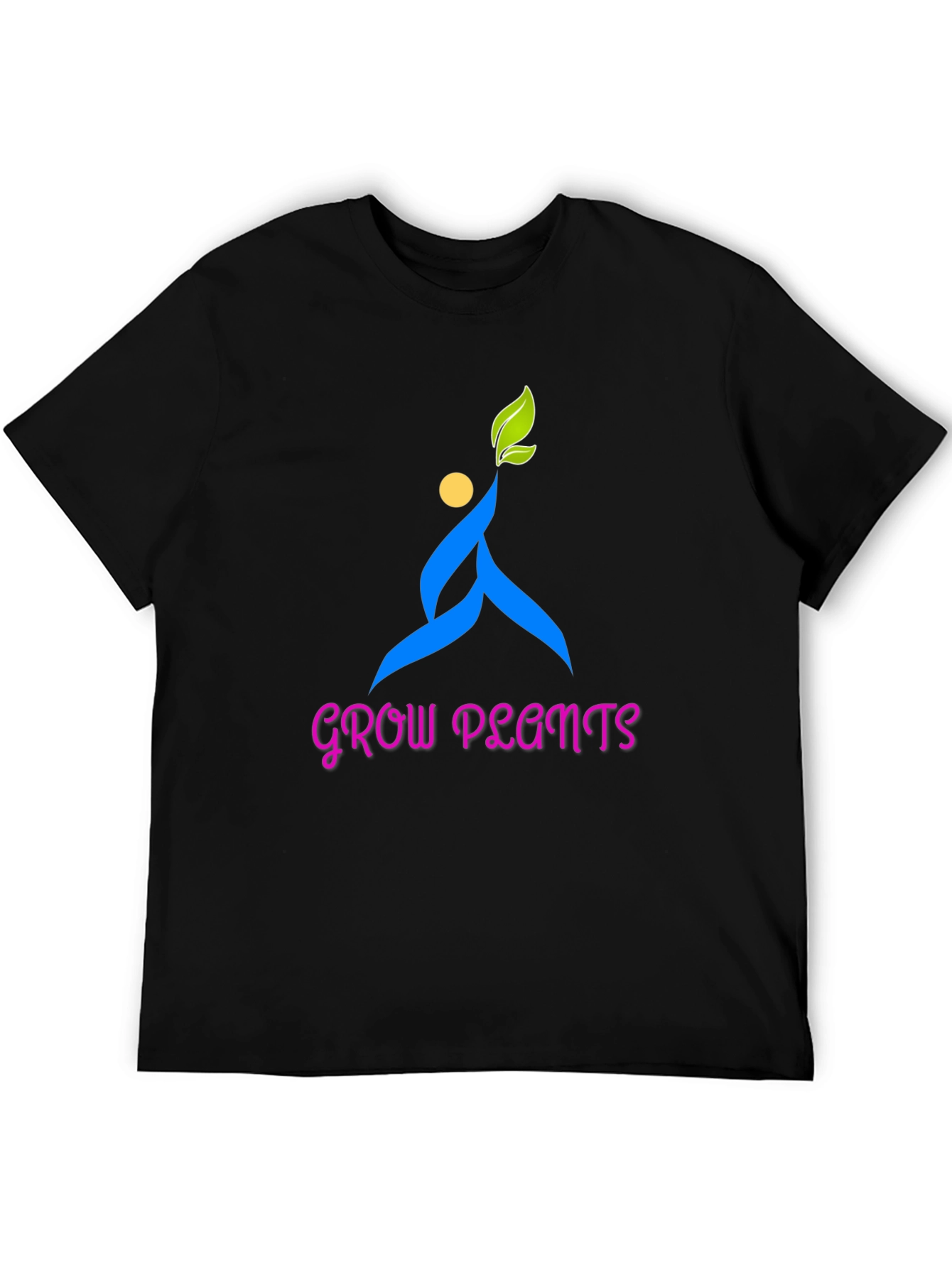 Grow Plants Black Graphic Tee