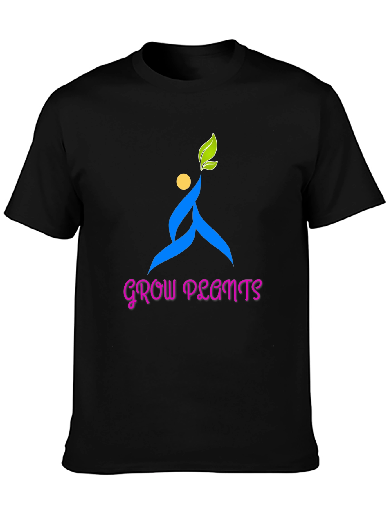 Grow Plants Black Graphic Tee