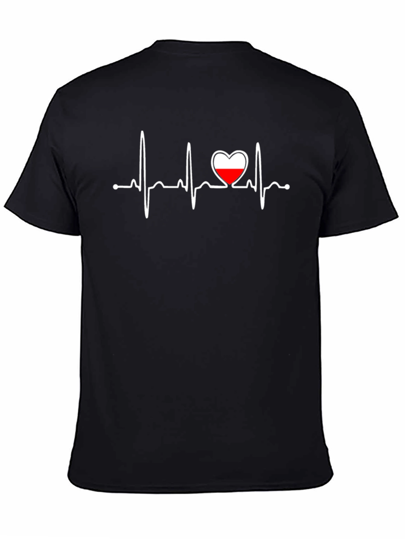 Heartbeat Poland Flag Graphic T-Shirt