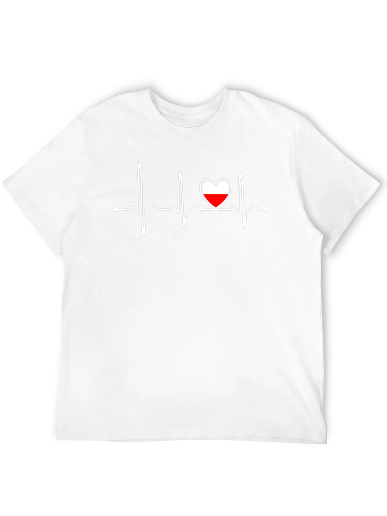 Heartbeat Poland Flag Graphic T-Shirt