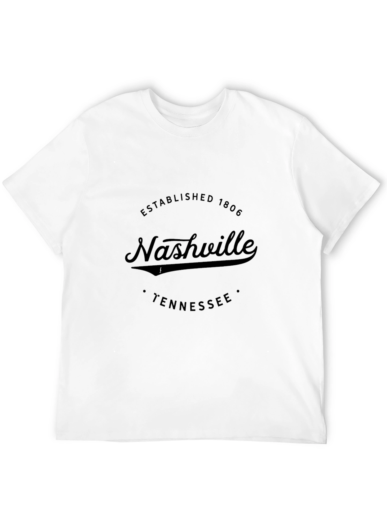 Nashville Tennessee Black Graphic T-Shirt